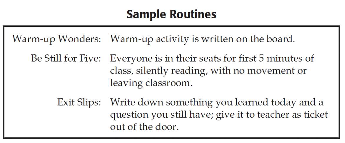 sample routines