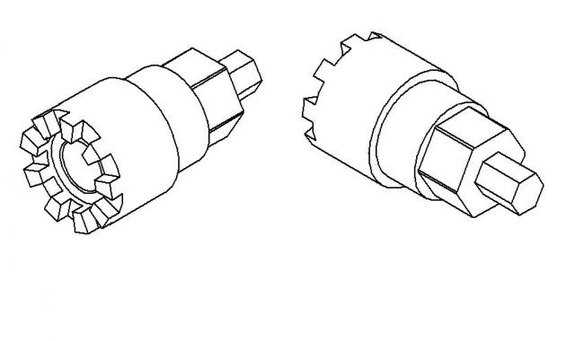 Bridgeport type Milling Machine, Knee Tool Blueprint